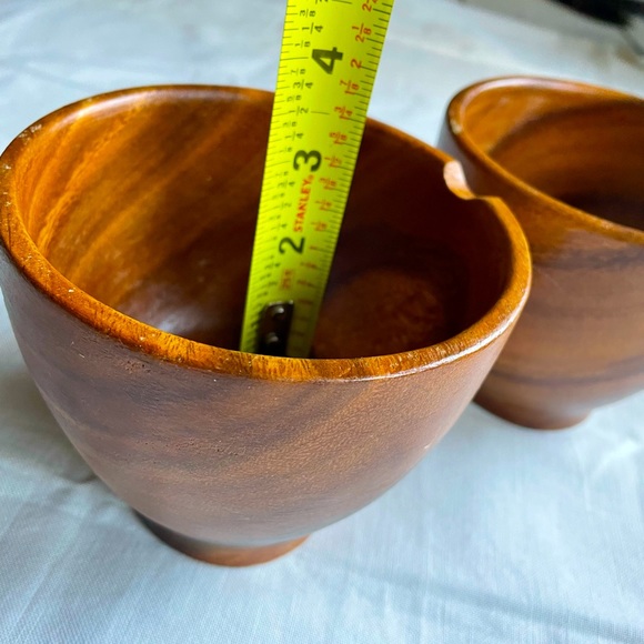 Wooden vintage Fruit Basin and Bowls - Picture 5 of 9
